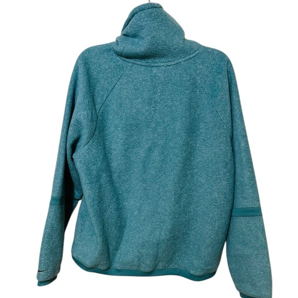 NIKE aqua drawstring cowl neck pullover fleece sweatshirt size Large - Picture 4 of 7